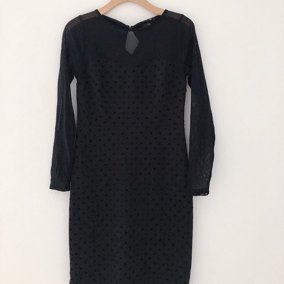 The limited L/S polka dot black dress size M 6 8 - Picture 1 of 4